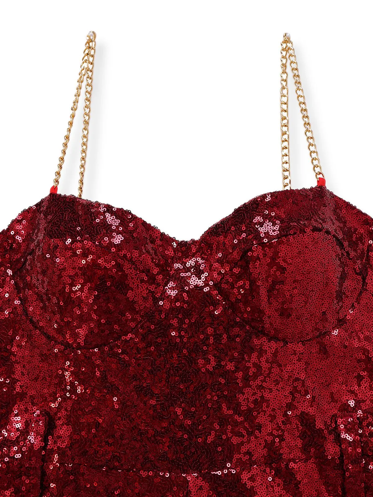 1970s Chain Strap Sequined Disco Jumpsuit sold by Retro Stage product image thumbnail 4