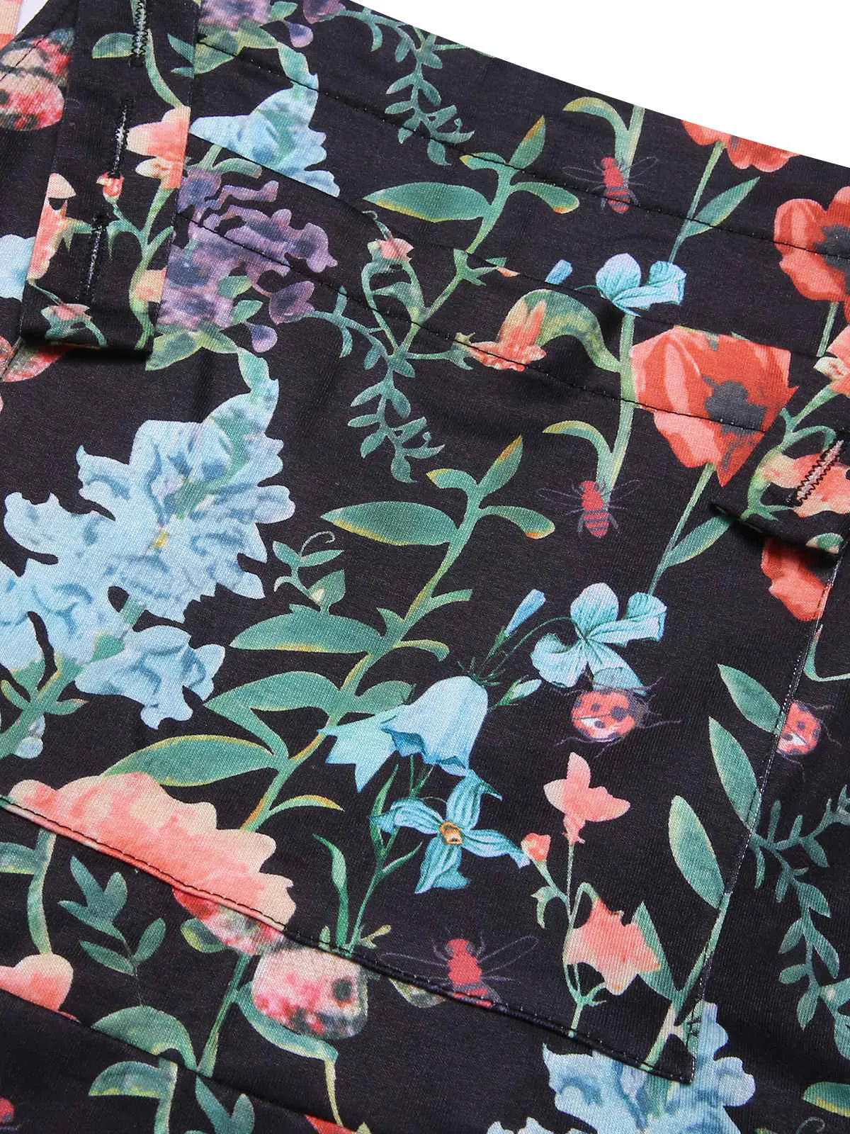 Multicolor 1930s Floral Square Neck Strap Jumpsuit sold by Retro Stage product image thumbnail 5