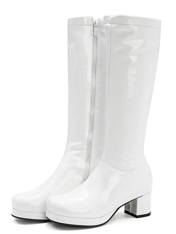 Retro Shiny Patent Leather Thigh-High Boots sold by Retro Stage