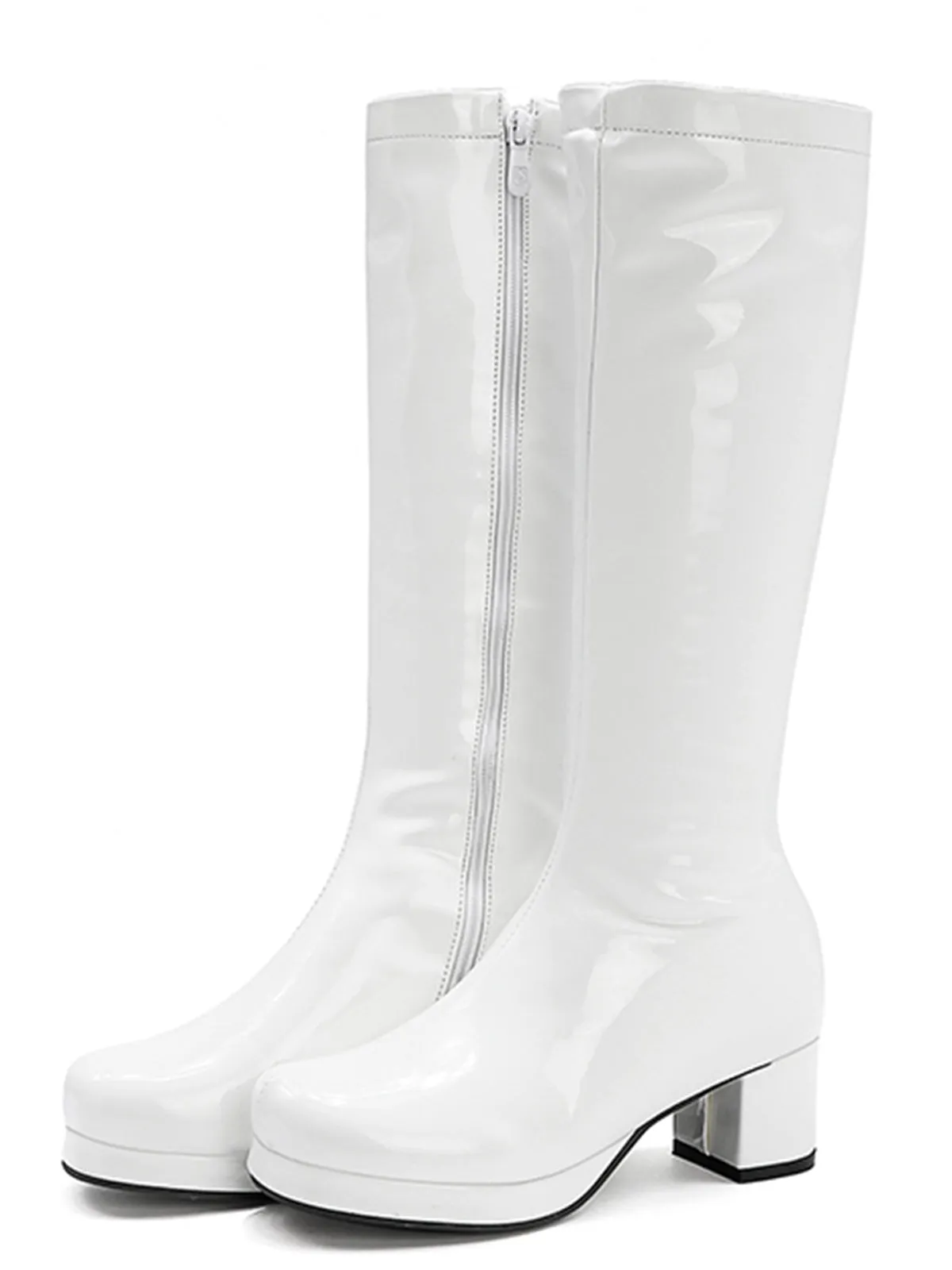 Retro Shiny Patent Leather Thigh-High Boots sold by Retro Stage