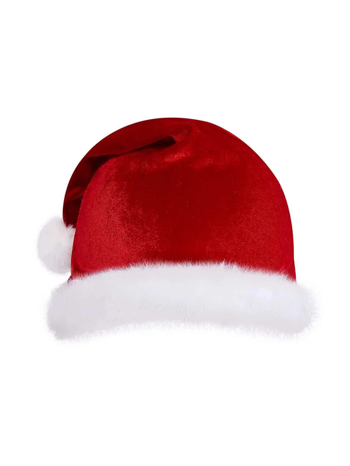 1970s Deep V Velvet Christmas Plush Bodysuit With Hat sold by Retro Stage product image thumbnail 5