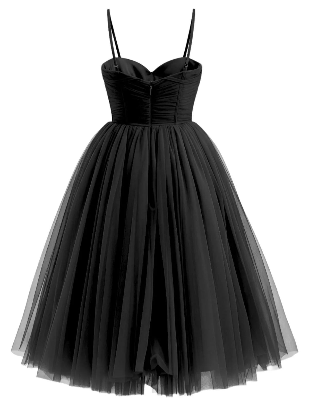 1950s Sweetheart Neck Ruched Mesh Dress sold by Retro Stage product image thumbnail 3