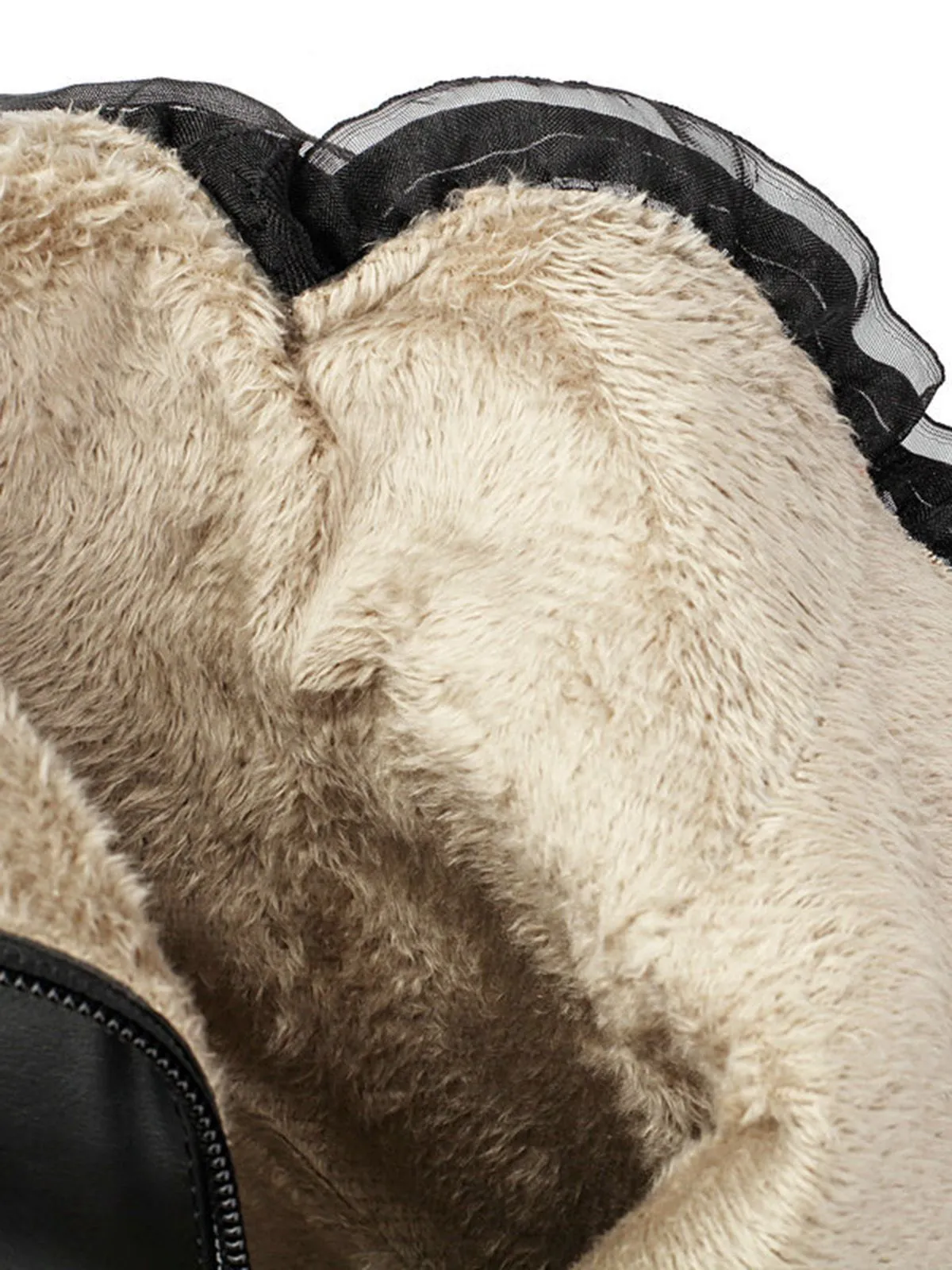 PU Leather Lace-Trimmed Chunky Heel Ankle Boots sold by Retro Stage product image thumbnail 4
