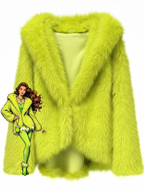 1930s Faux Fur Hooded Lapel Solid Coat sold by Retro Stage