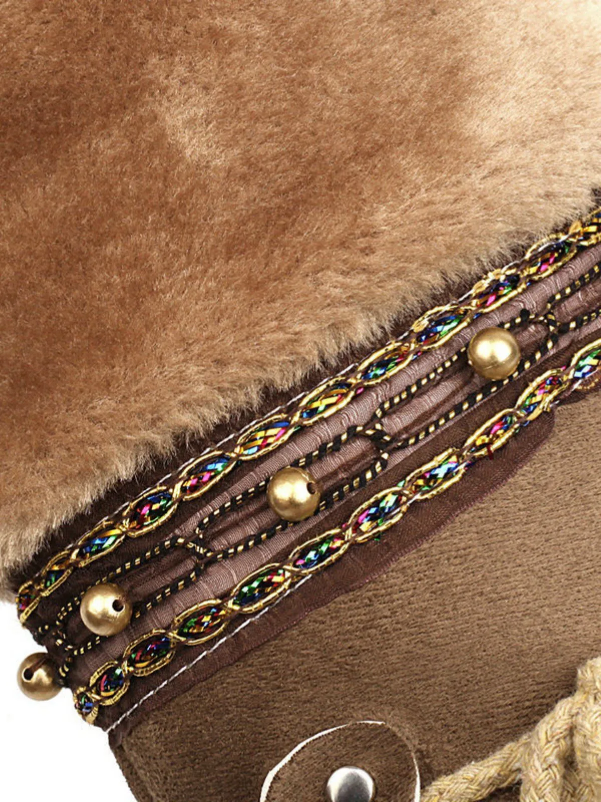 Vintage Faux Fur Pom-Pom Winter Snow Boots sold by Retro Stage product image thumbnail 3