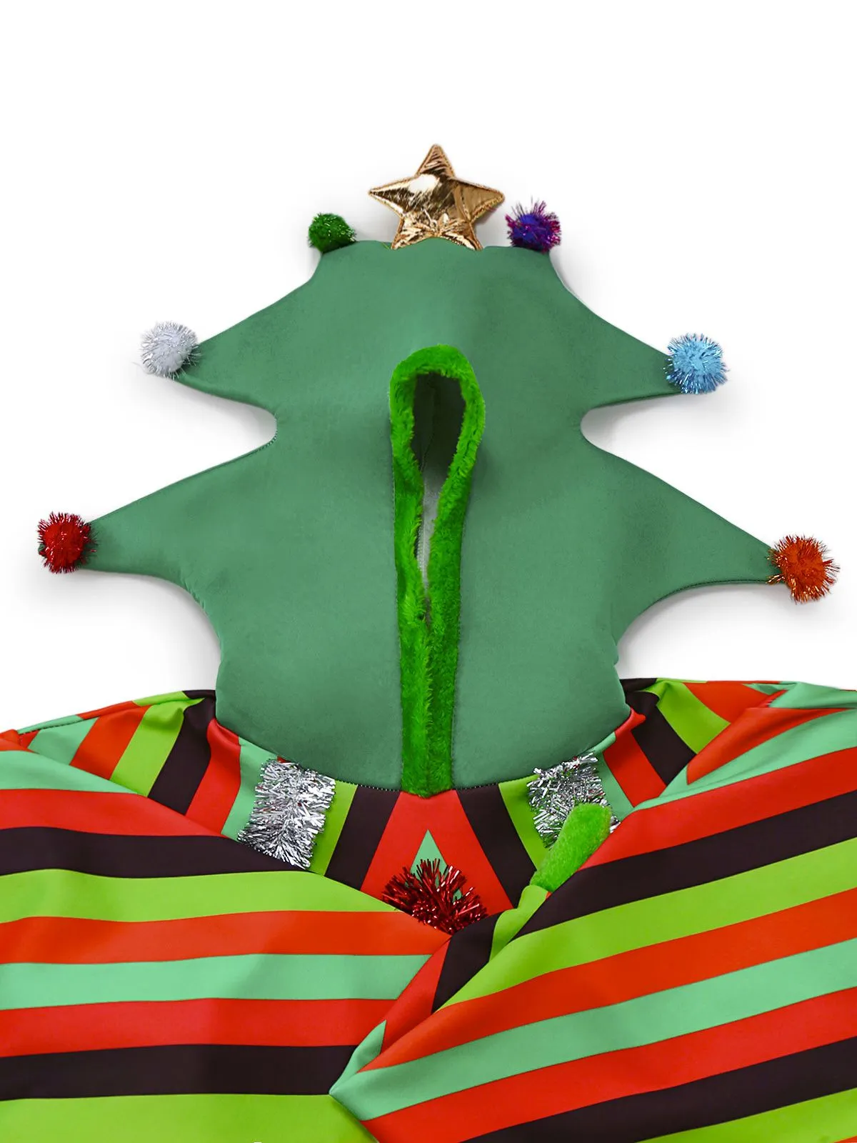 1970s Colorful Christmas Tree 3D Embellished Hoodie Sweater sold by Retro Stage product image thumbnail 4