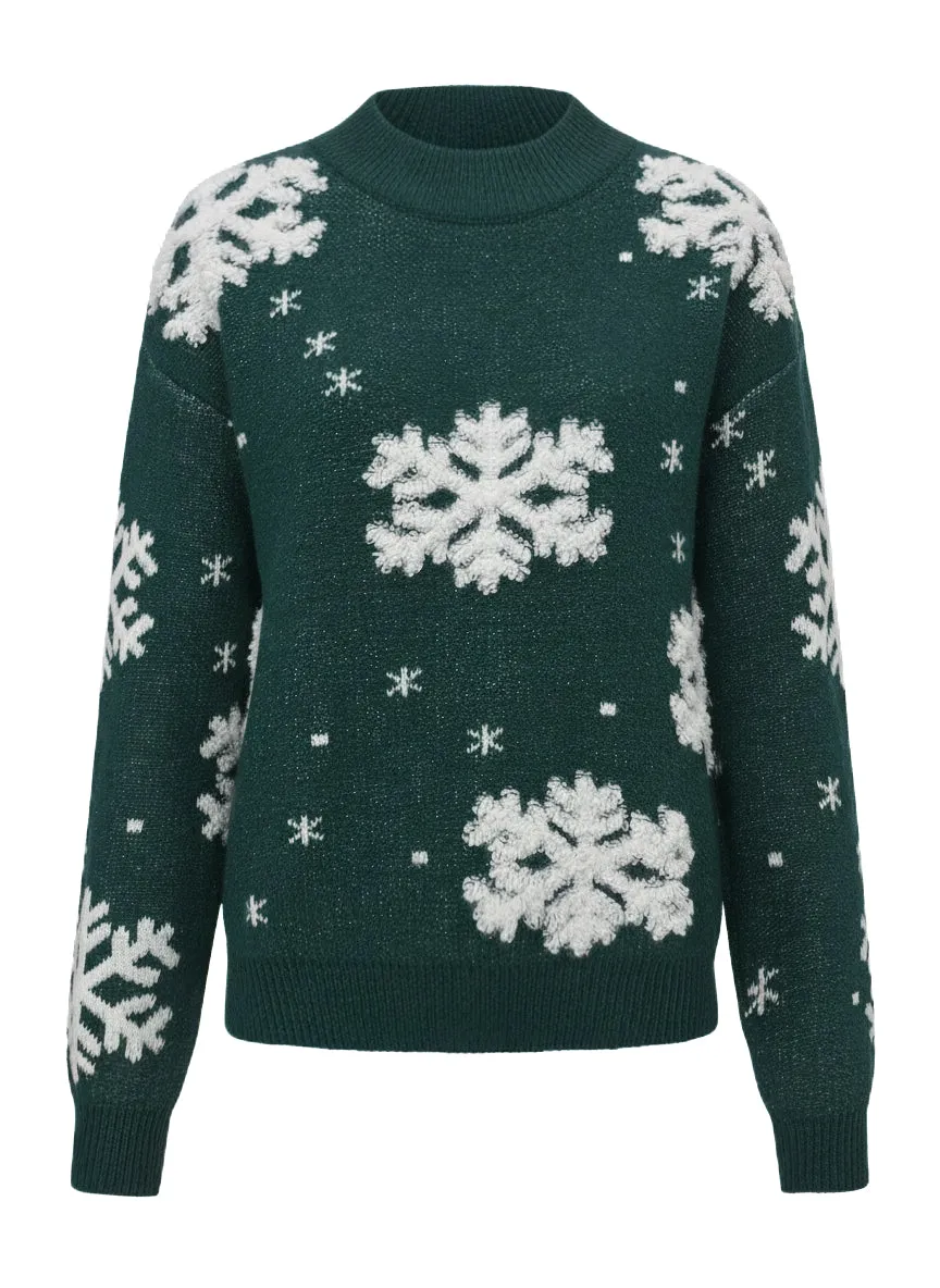 1940s Christmas Fleece-Snowflake Turtleneck Sweater sold by Retro Stage product image thumbnail 2