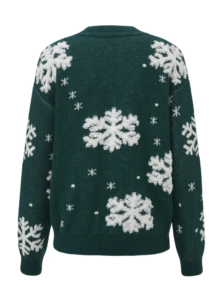 1940s Christmas Fleece-Snowflake Turtleneck Sweater sold by Retro Stage product image thumbnail 3