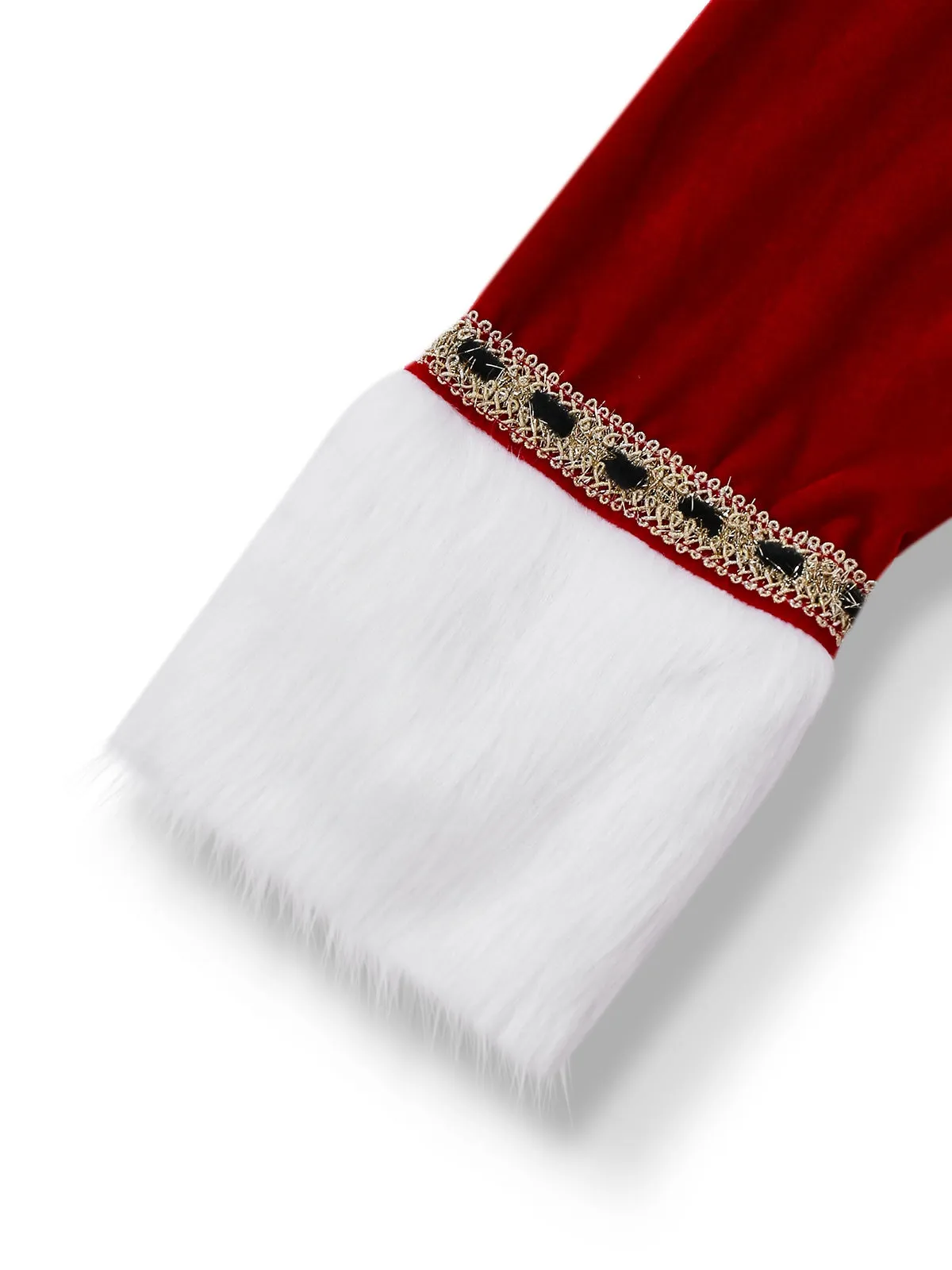 Red 1930s Mrs. Claus Costume Velvet Dress Set sold by Retro Stage product image thumbnail 5