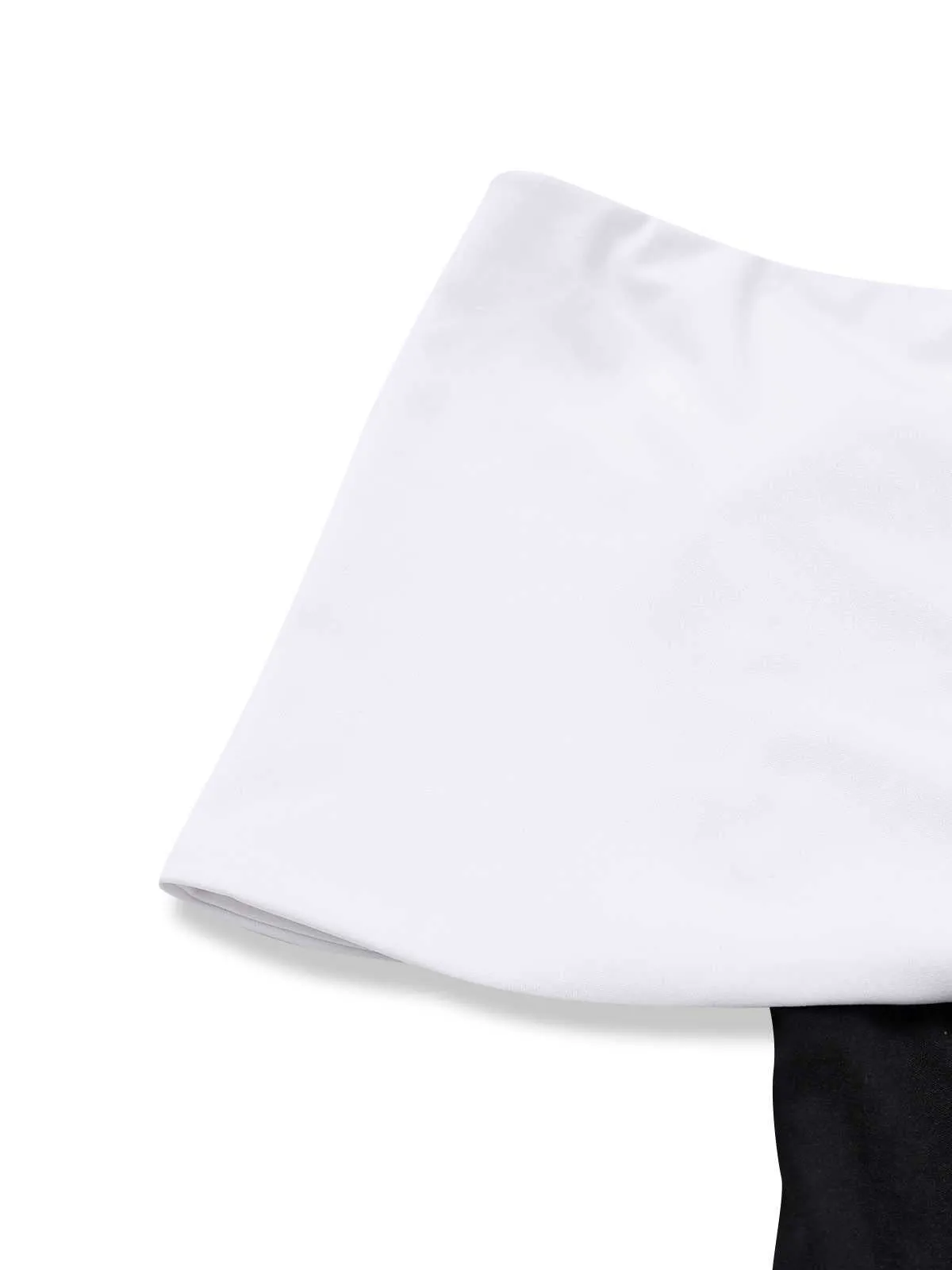 1970s Off-Shoulder Deep-V Contrast Jumpsuit sold by Retro Stage product image thumbnail 4