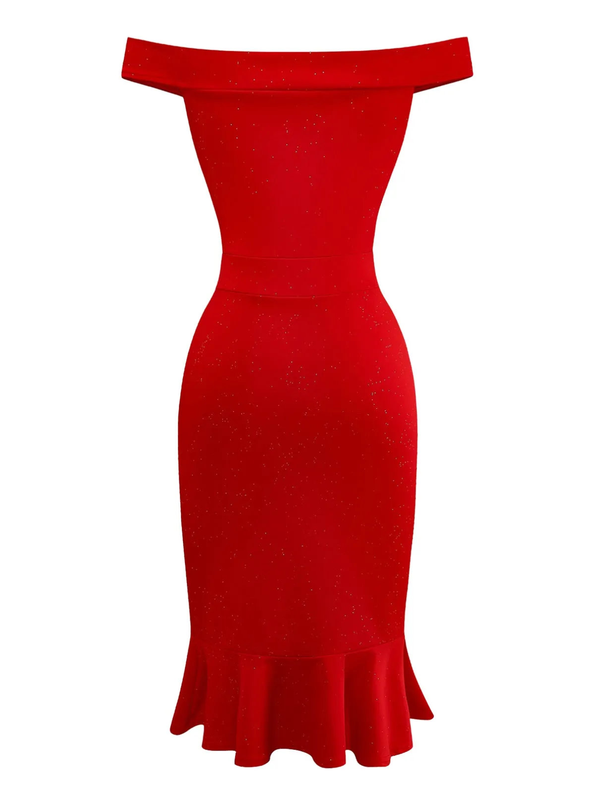 1930s Off-Shoulder Shimmery Mermaid Dress sold by Retro Stage product image thumbnail 3