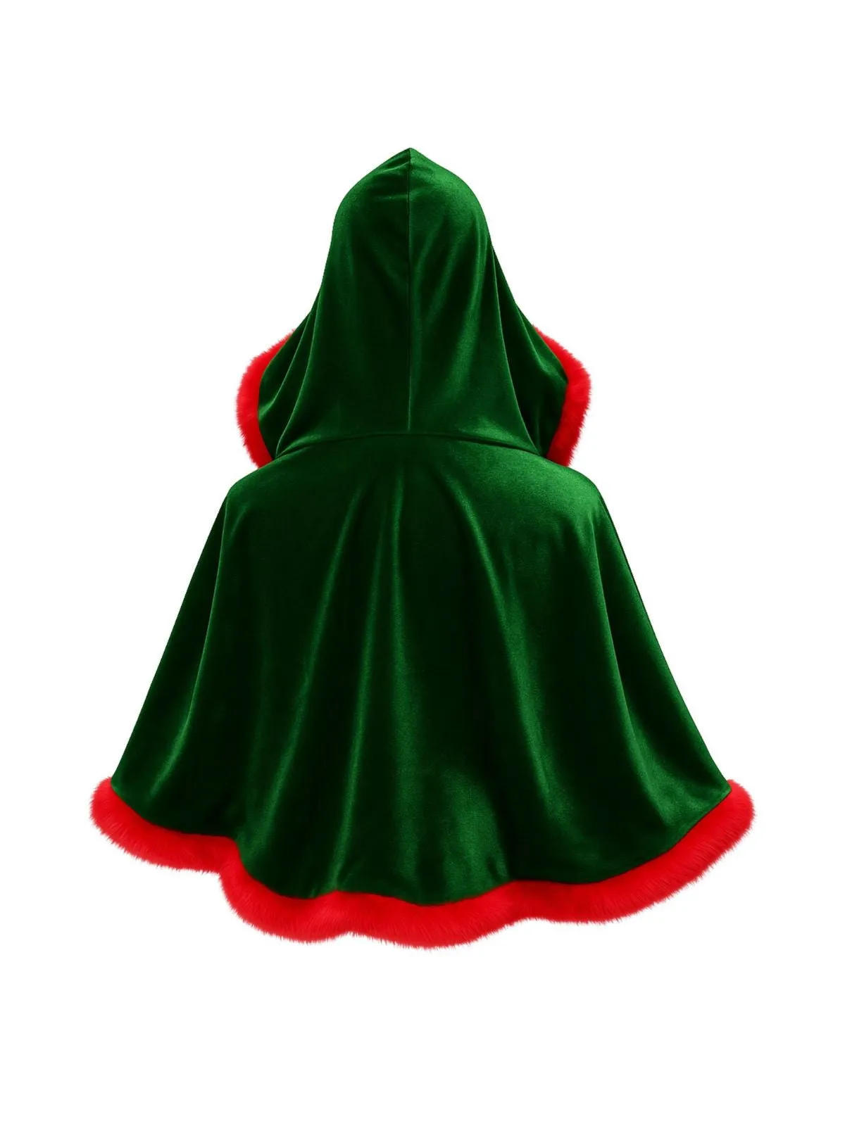 1950s Christmas Velvet Hooded Mini Cape sold by Retro Stage product image thumbnail 3