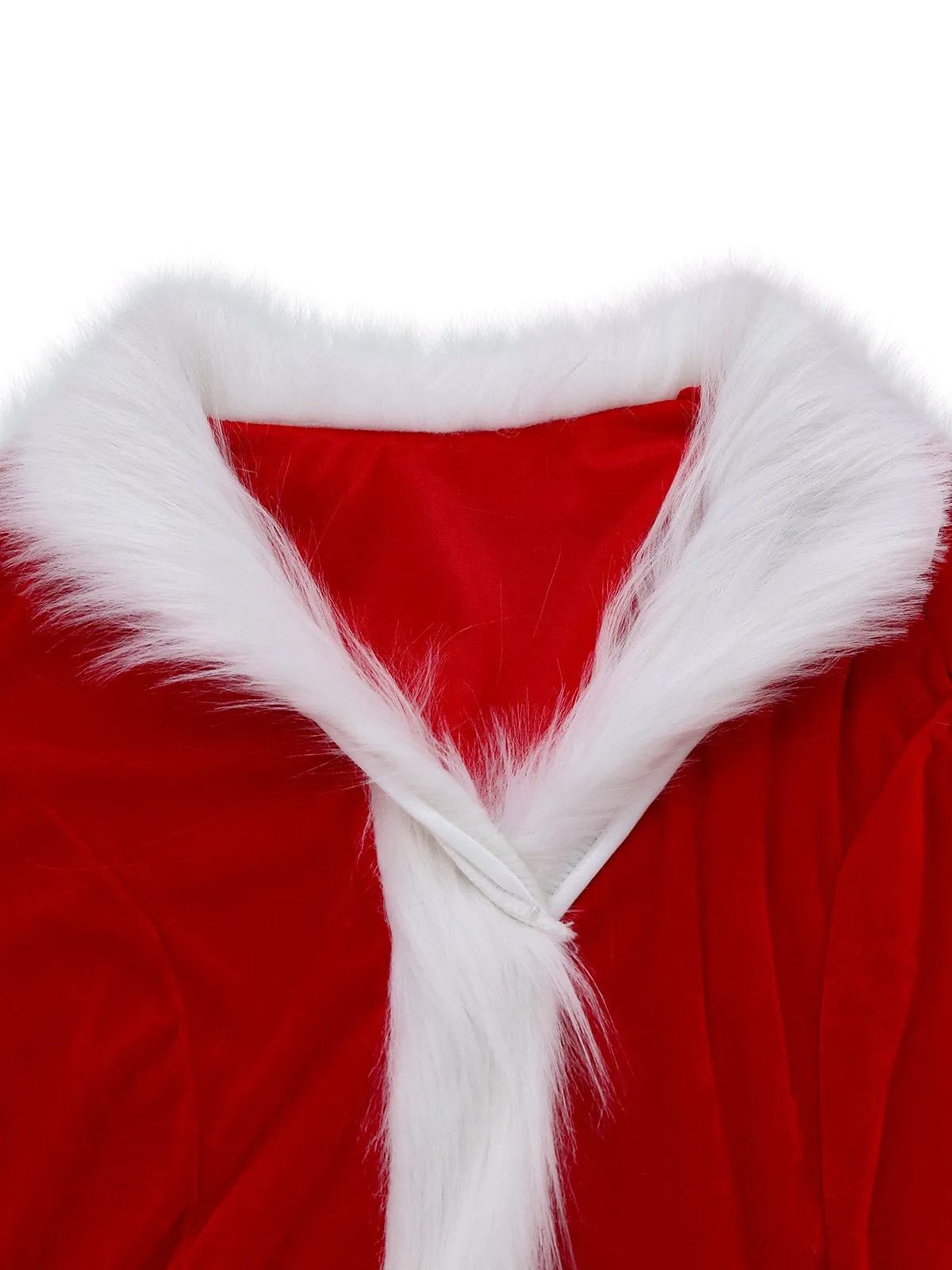 Red & Green 1940s Christmas Grinch Fur Trimmed Dress sold by Retro Stage product image thumbnail 4