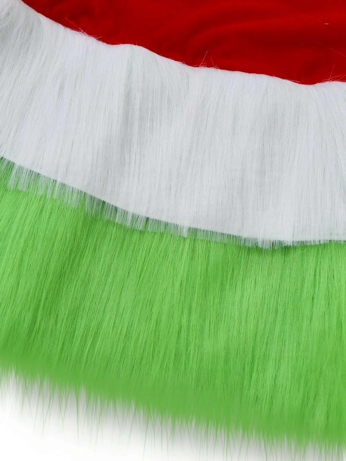 Red & Green 1940s Christmas Grinch Fur Trimmed Dress sold by Retro Stage product image thumbnail 5