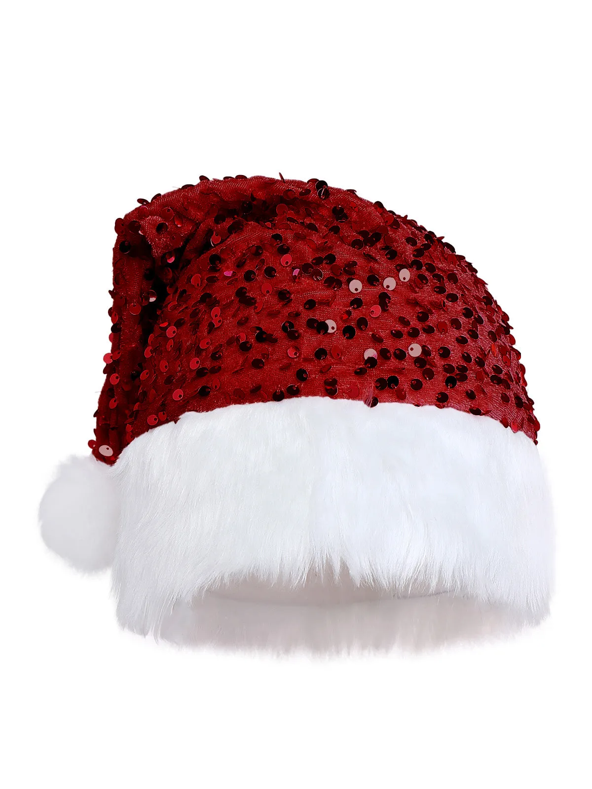 Red 1960s Christmas Fur Sequin Strapless Dress sold by Retro Stage product image thumbnail 3