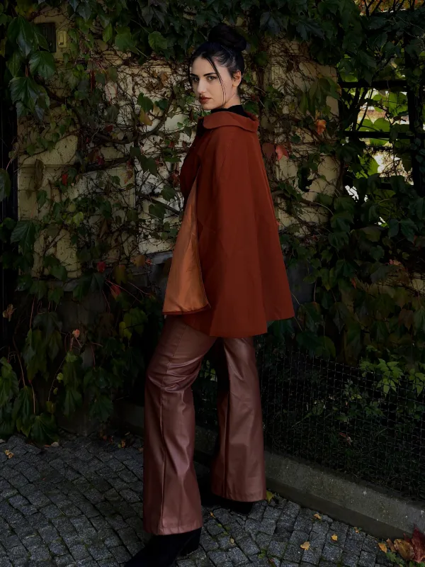 Camel Color 1940s Lapel Cape Coat sold by Retro Stage