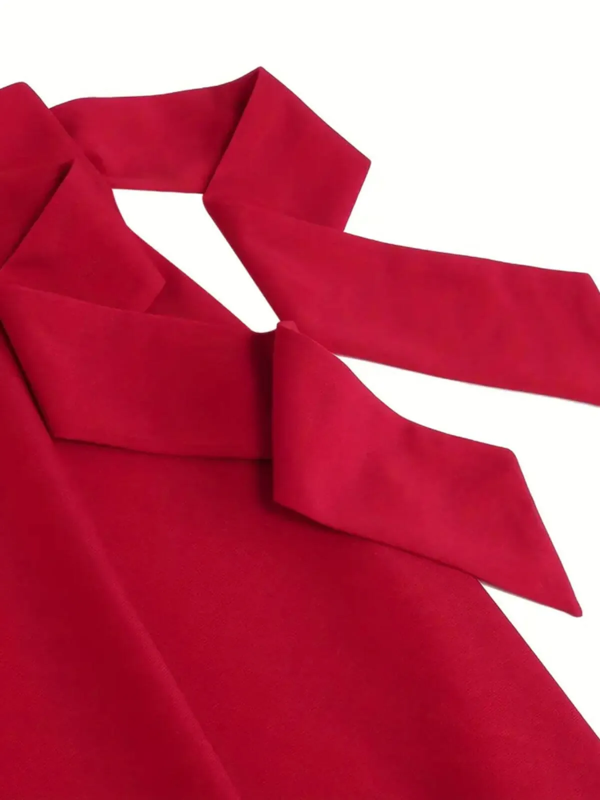 1940s Solid Waist Tie A-Line Skirt sold by Retro Stage product image thumbnail 5