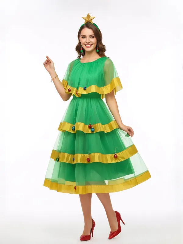 Green Christmas Tree Costume With Bell sold by Retro Stage