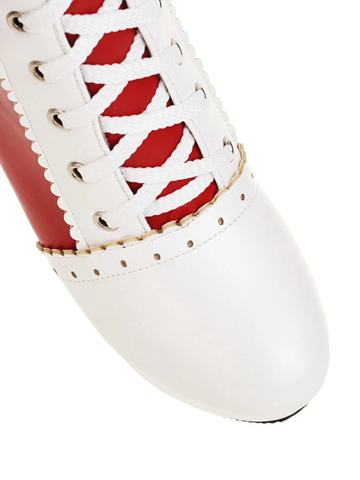 Vintage Leather Lace-Up Colorblock Martin Boots sold by Retro Stage product image thumbnail 4