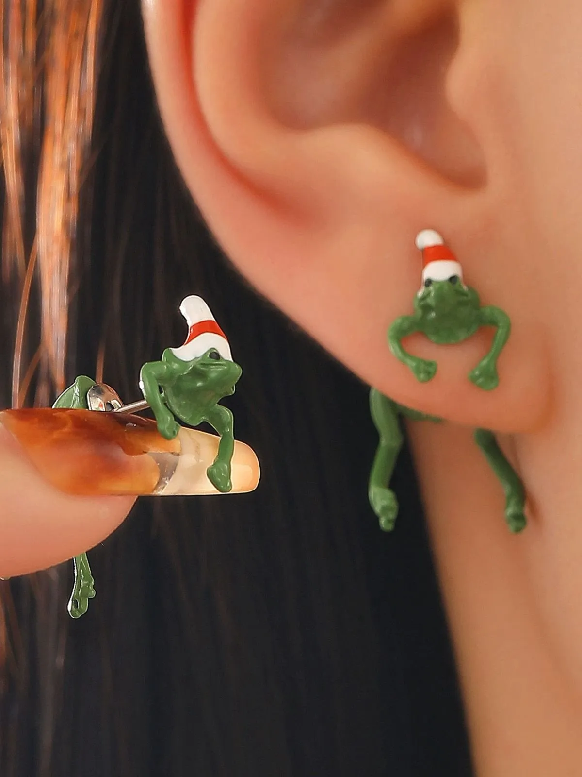 Christmas Funny Animal Earrings sold by Retro Stage product image thumbnail 2