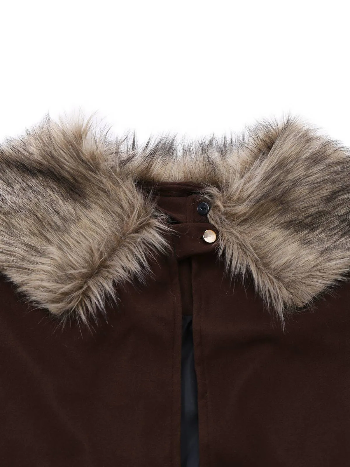 1960s Lapel Faux Fur Collar Cloak Coat sold by Retro Stage product image thumbnail 4