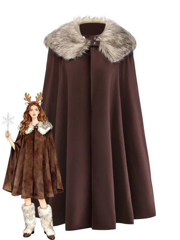 1960s Lapel Faux Fur Collar Cloak Coat sold by Retro Stage