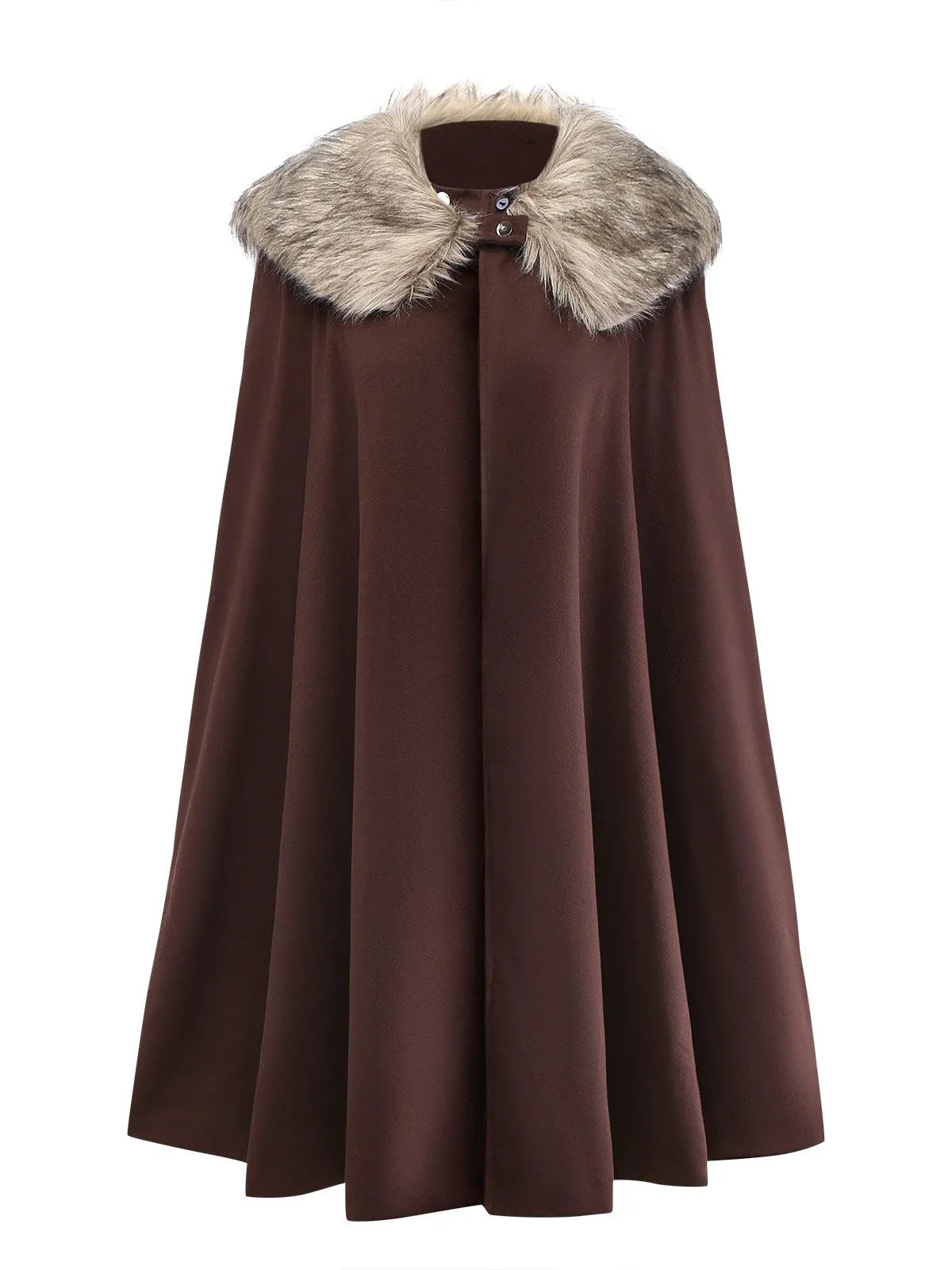 1960s Lapel Faux Fur Collar Cloak Coat sold by Retro Stage product image thumbnail 2