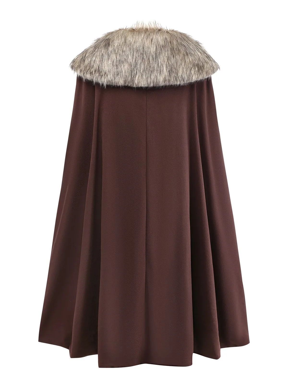 1960s Lapel Faux Fur Collar Cloak Coat sold by Retro Stage product image thumbnail 3