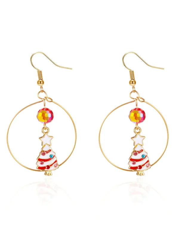 Christmas Tree & Snowman & Candy Cane Earrings sold by Retro Stage