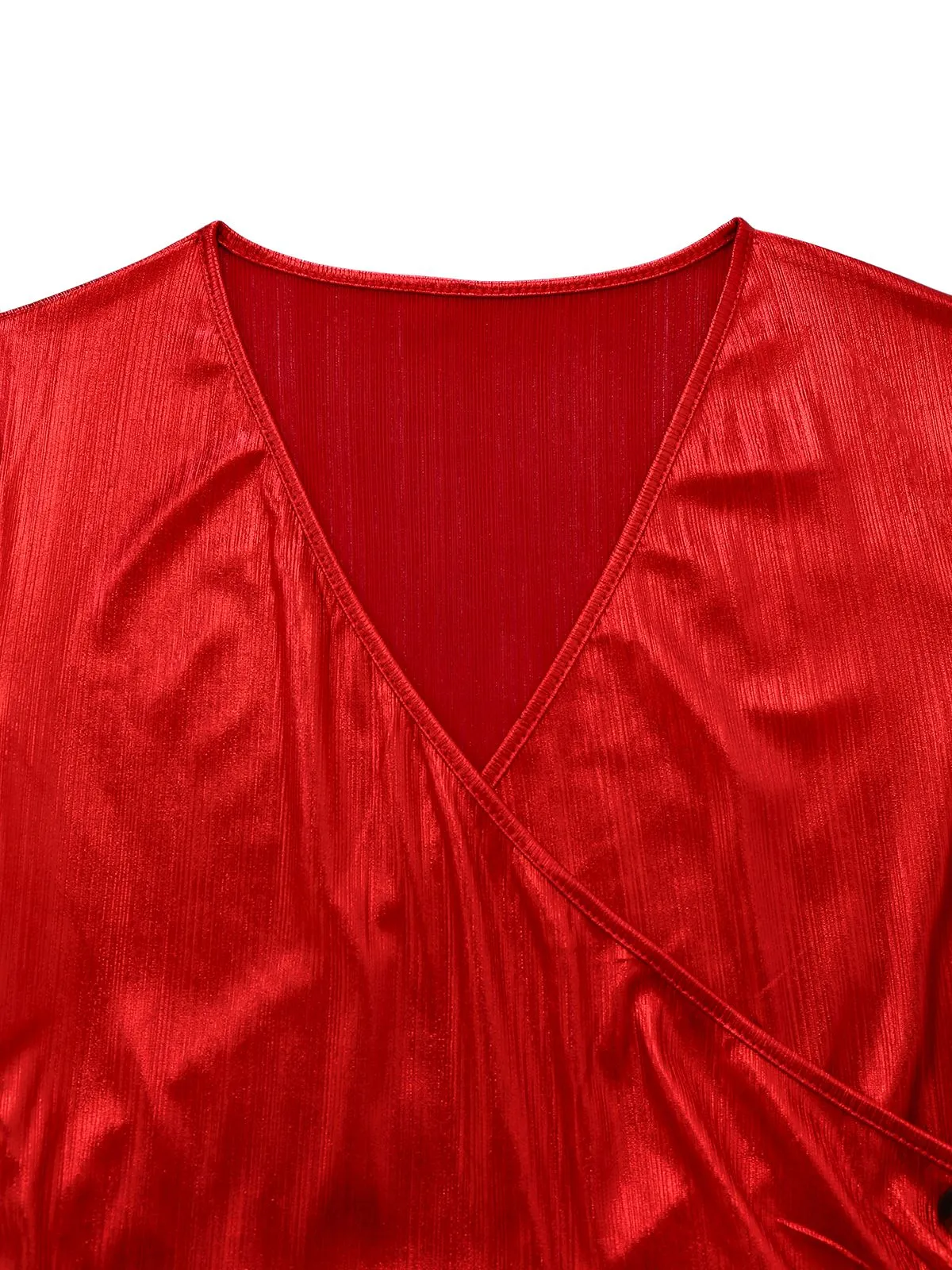 1960s Solid V-Neck Slit Bodycon Dress sold by Retro Stage product image thumbnail 4