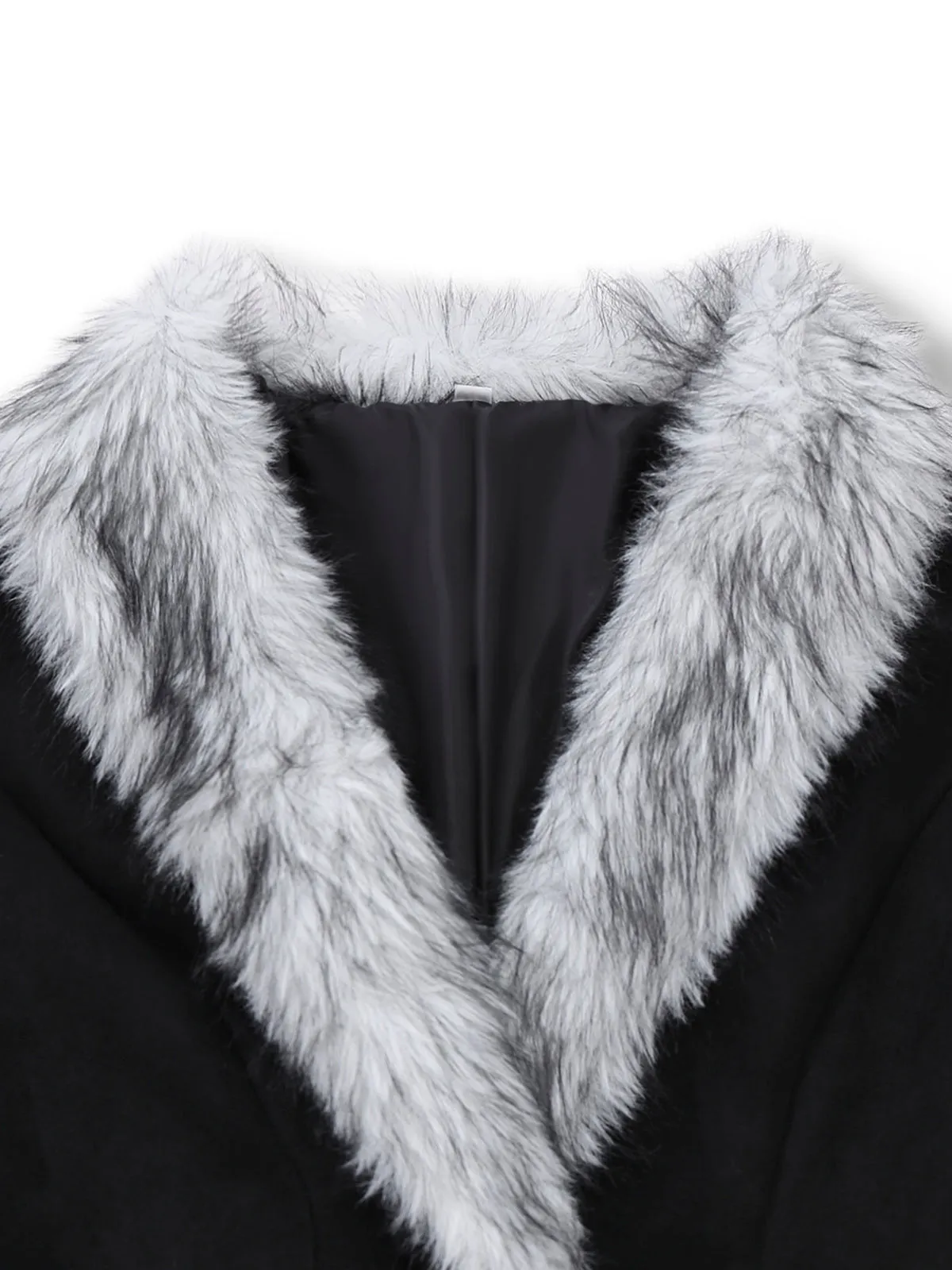 Black 1930s Faux Fur Trim Maxi Coat sold by Retro Stage product image thumbnail 4