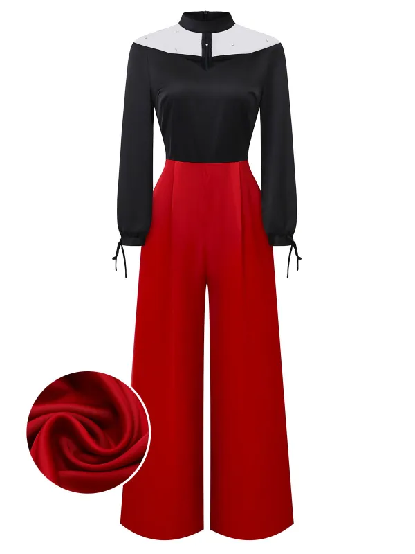 [Pre-Sale] Black 1930s Pearl Mesh Sheer Jumpsuit sold by Retro Stage