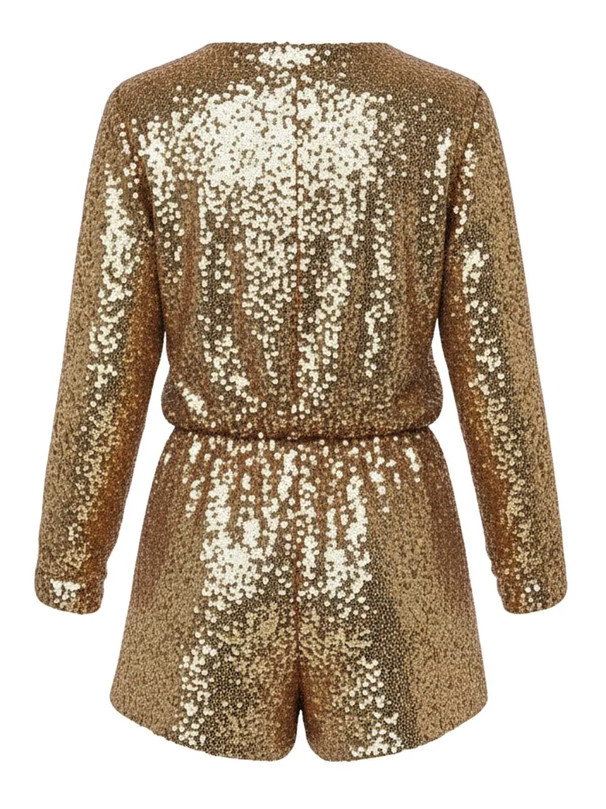 1970s V-Neck Sequin Long Sleeve Romper sold by Retro Stage product image thumbnail 3