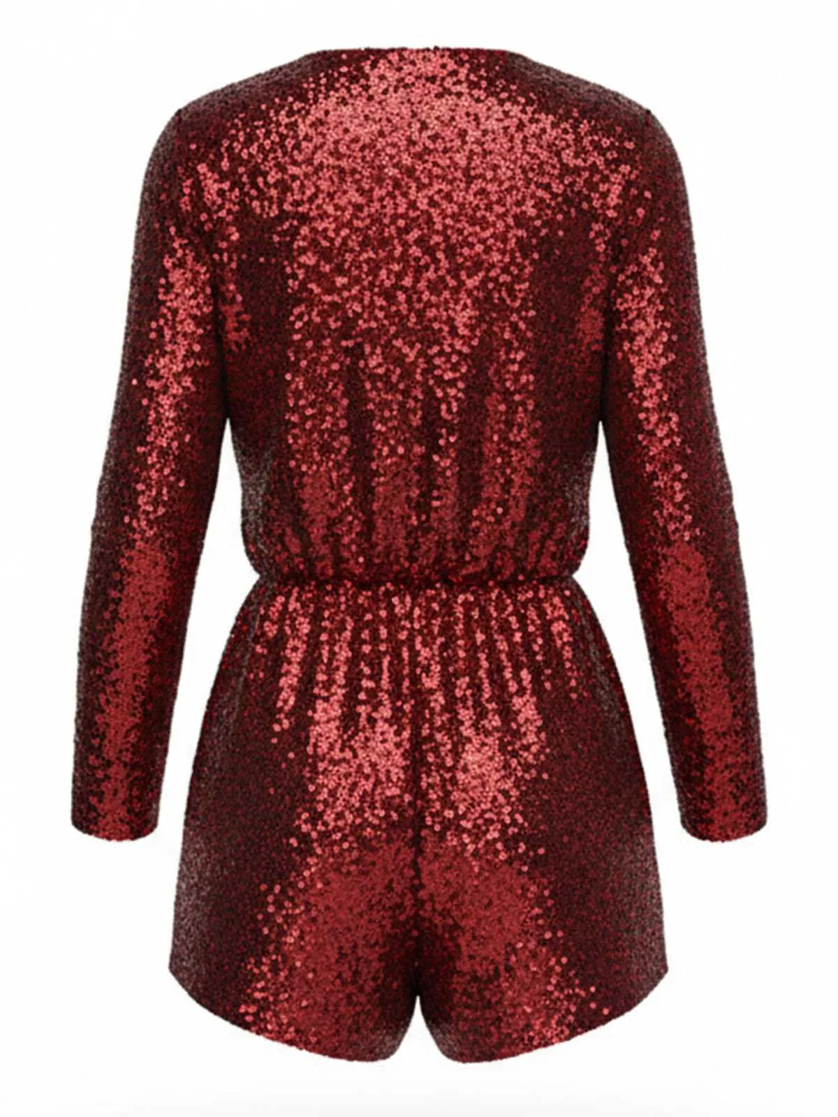 1970s V-Neck Sequin Long Sleeve Romper sold by Retro Stage product image thumbnail 5