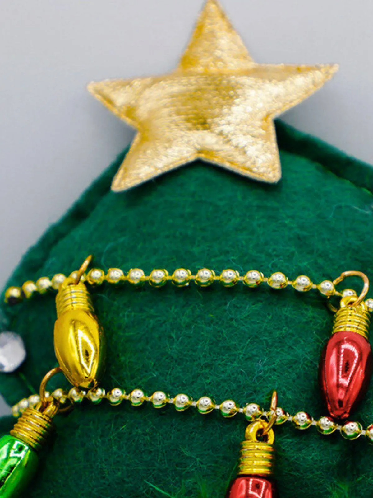 Christmas Tree Shaped Light Bulbs Headband sold by Retro Stage product image thumbnail 2