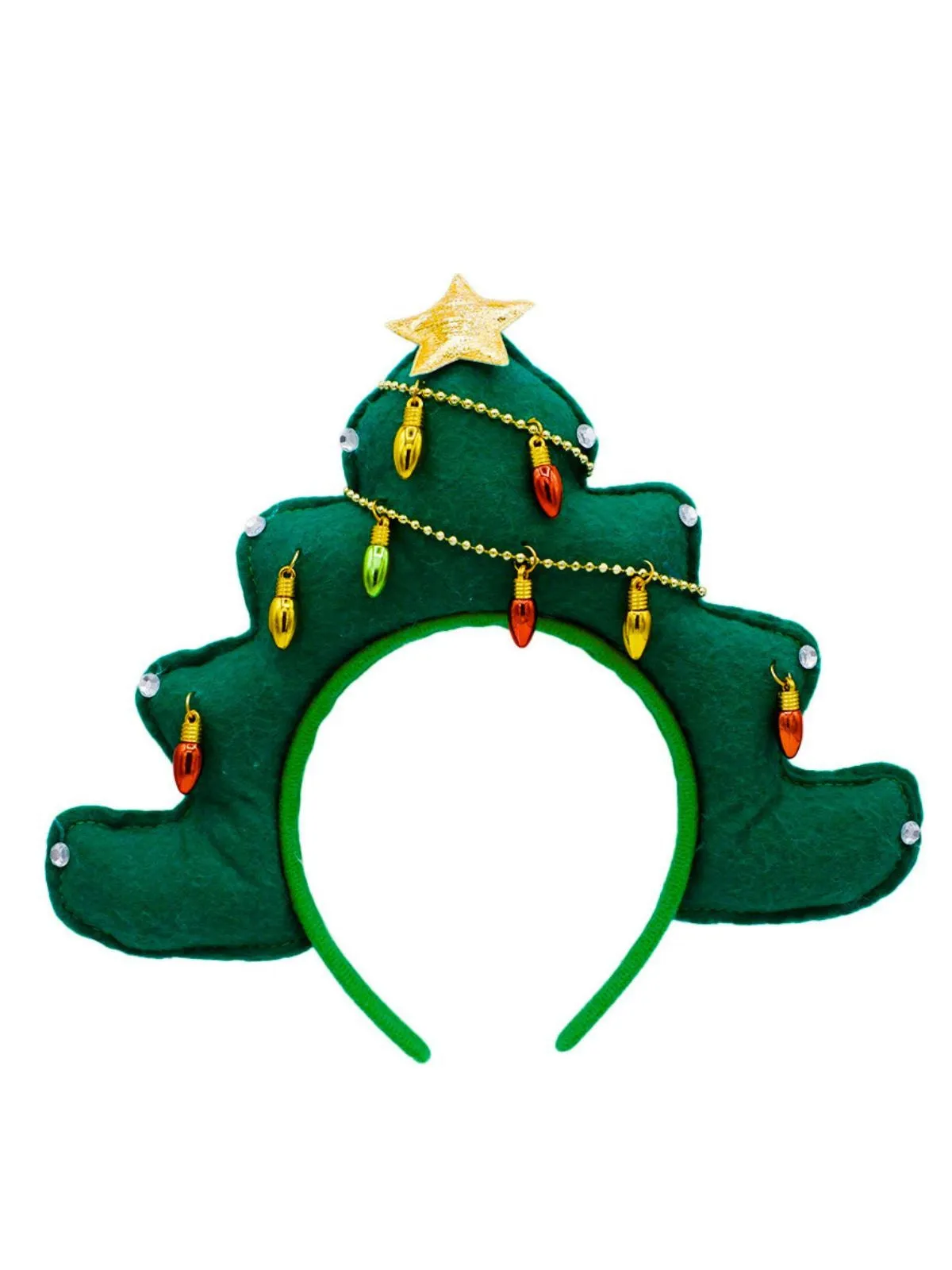Christmas Tree Shaped Light Bulbs Headband sold by Retro Stage
