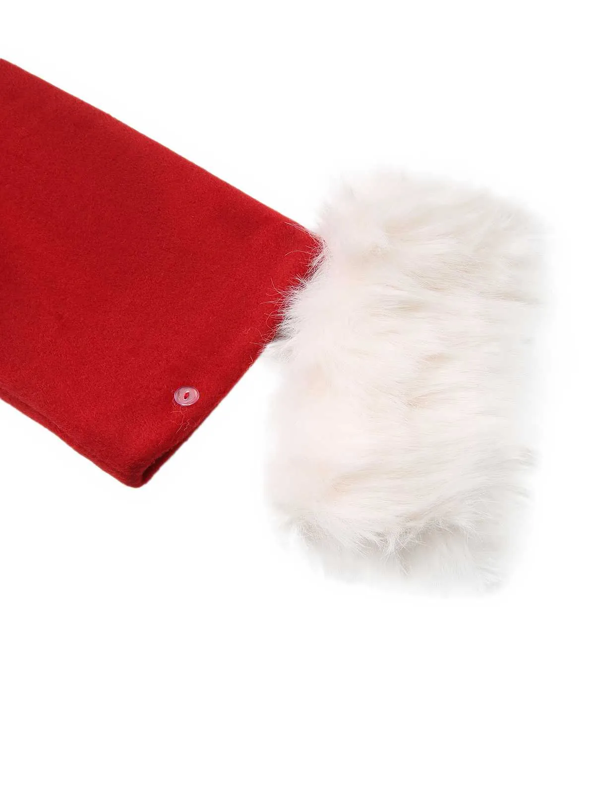 Red 1980s Faux Fur Trim Crystal Button Coat sold by Retro Stage product image thumbnail 5