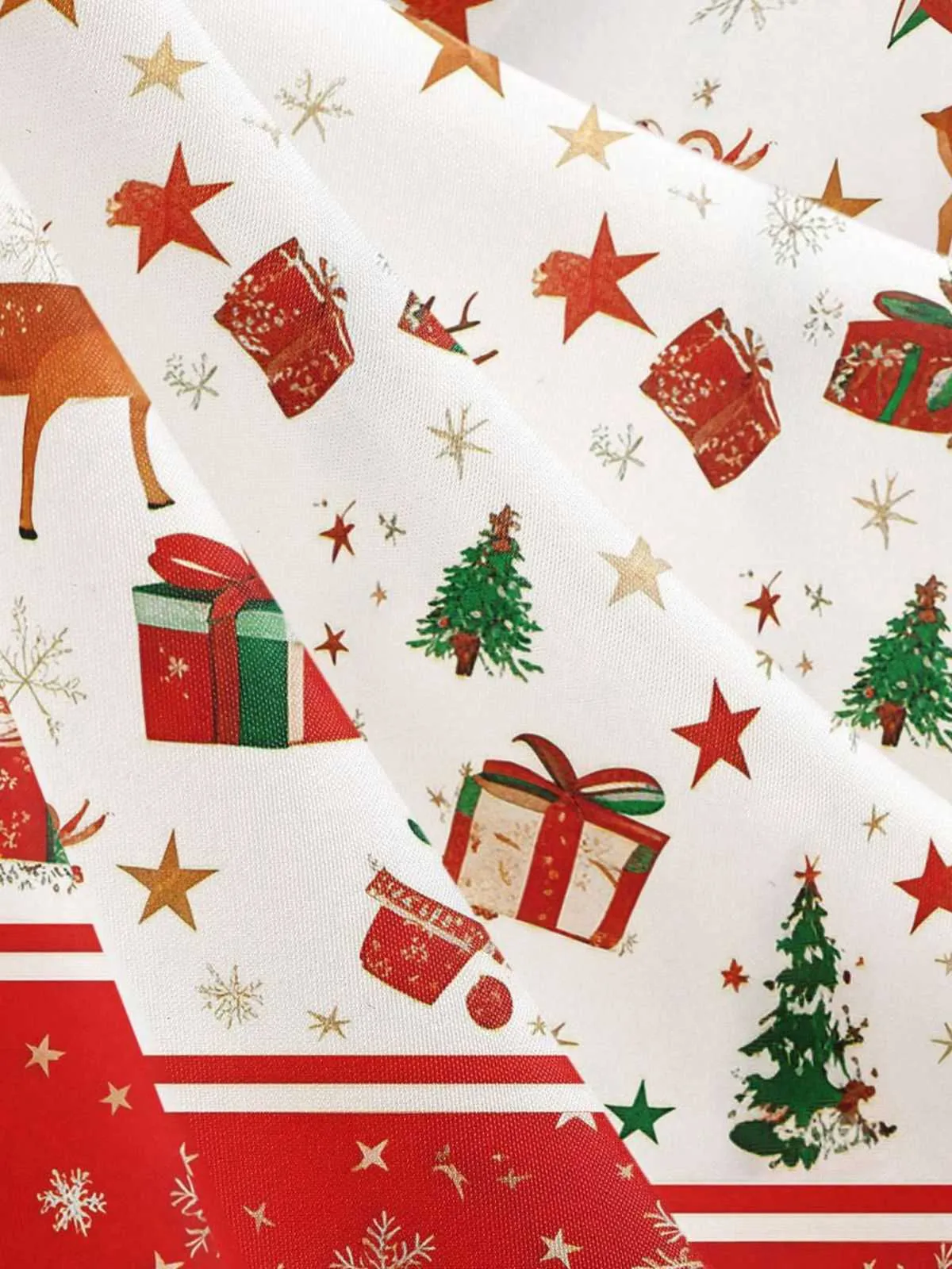 1950s Christmas Tree Patchwork Bow Belted Swing Dress sold by Retro Stage product image thumbnail 5