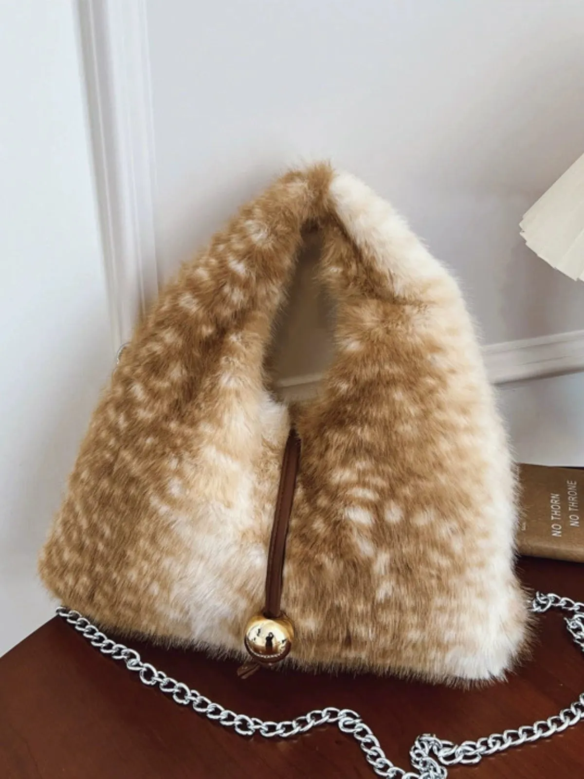 Retro Deer Style Bell Faux Fur Bag sold by Retro Stage