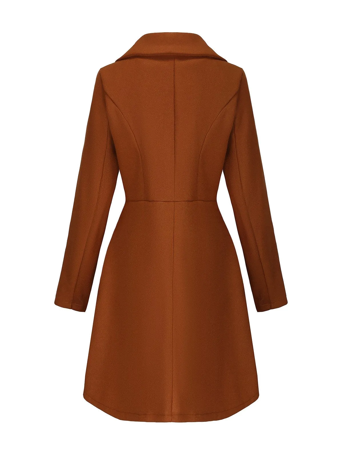 1940s Solid Faux Wool Wide Lapel Swing Coat sold by Retro Stage product image thumbnail 3