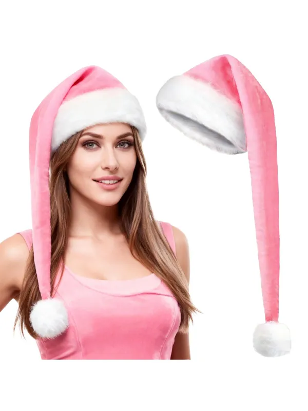 Extended Length Fluffy Christmas Hat sold by Retro Stage