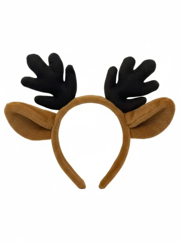Brown Christmas Reindeer Antler Headband sold by Retro Stage