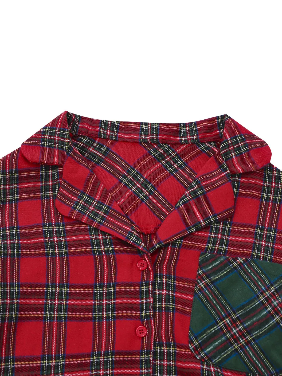 2PCS Red 1930s Christmas Plaid Pajama Set sold by Retro Stage product image thumbnail 5