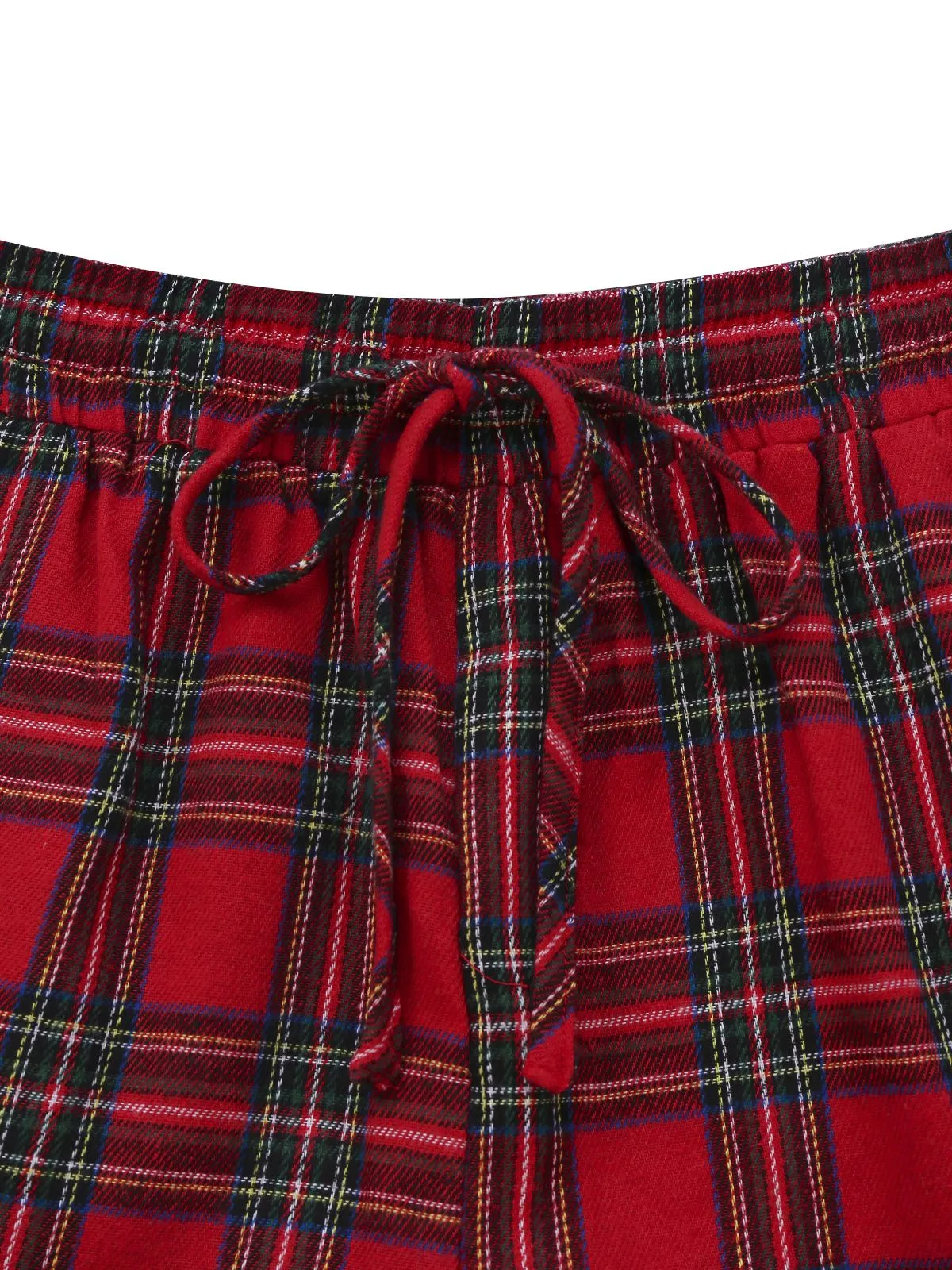 2PCS Red 1930s Christmas Plaid Pajama Set sold by Retro Stage product image thumbnail 3
