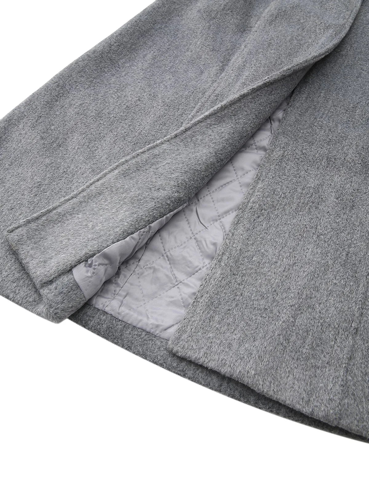 1980s Fur Trim Solid Faux-Wool Coat sold by Retro Stage product image thumbnail 5