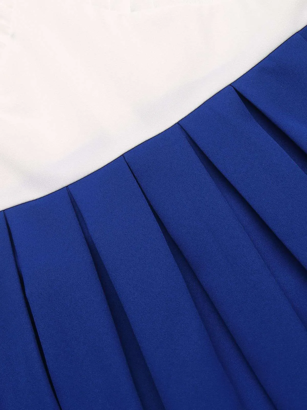 1950s Patchwork Pleated Swing Dress sold by Retro Stage product image thumbnail 3
