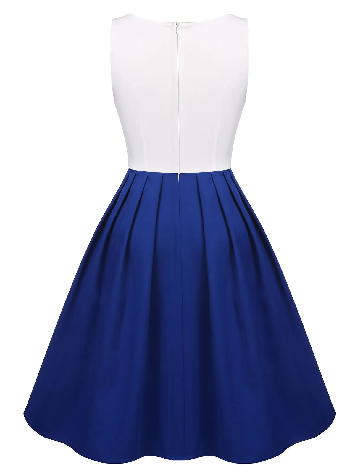 1950s Patchwork Pleated Swing Dress sold by Retro Stage product image thumbnail 2