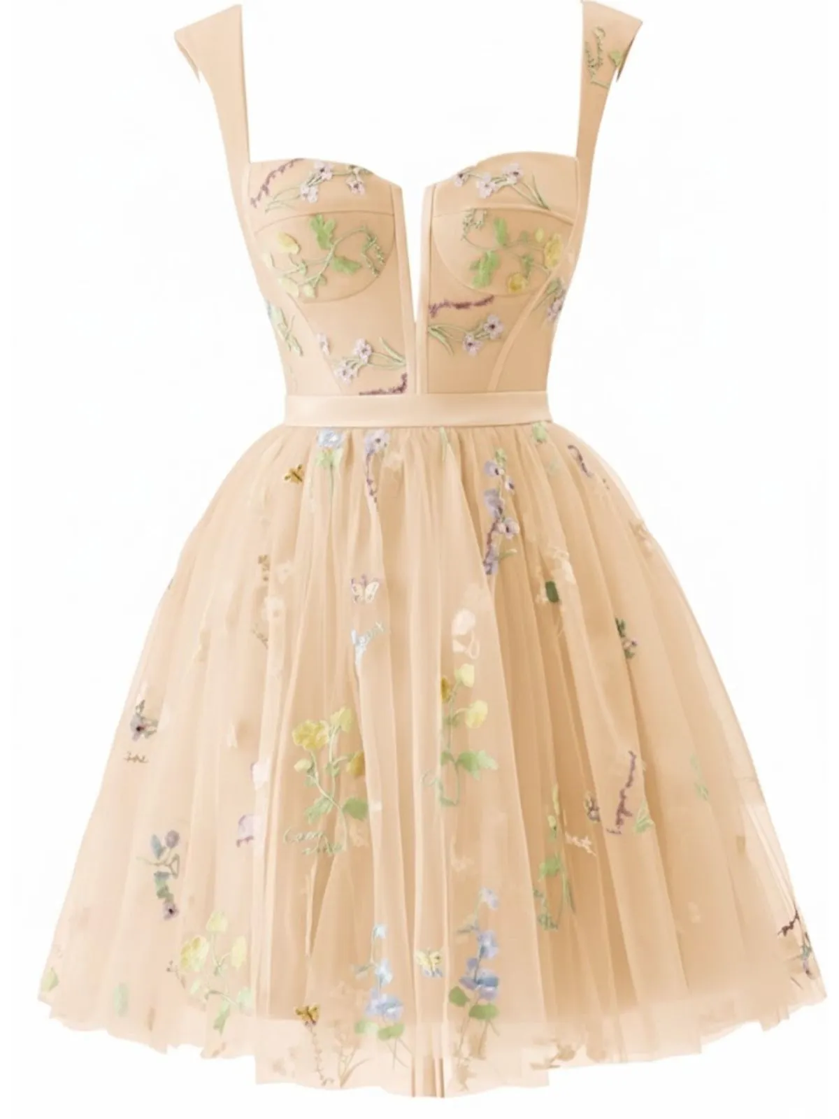 1970s Embroidered Floral Lace Mini Dress sold by Retro Stage