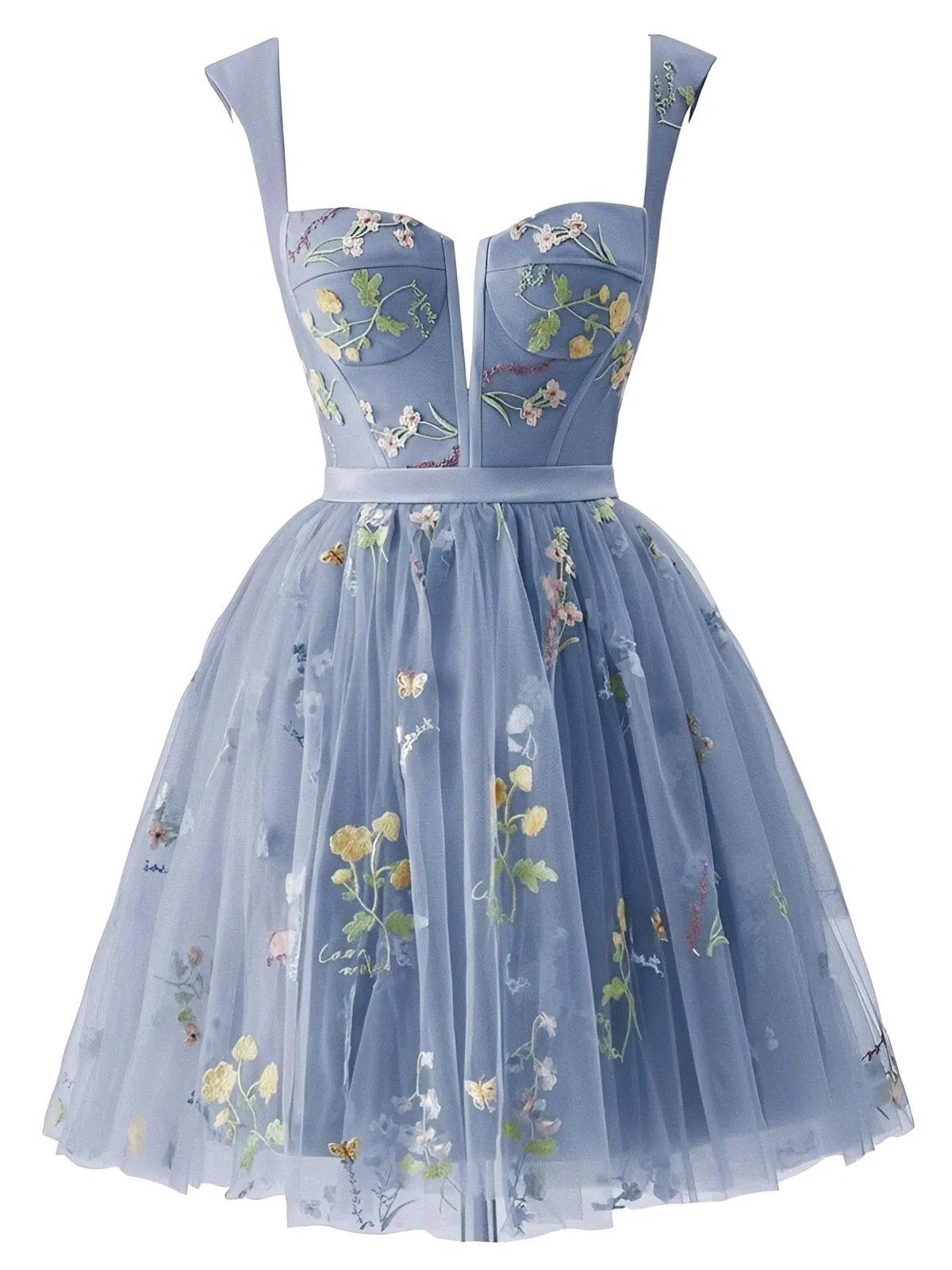 1970s Embroidered Floral Lace Mini Dress sold by Retro Stage product image thumbnail 5