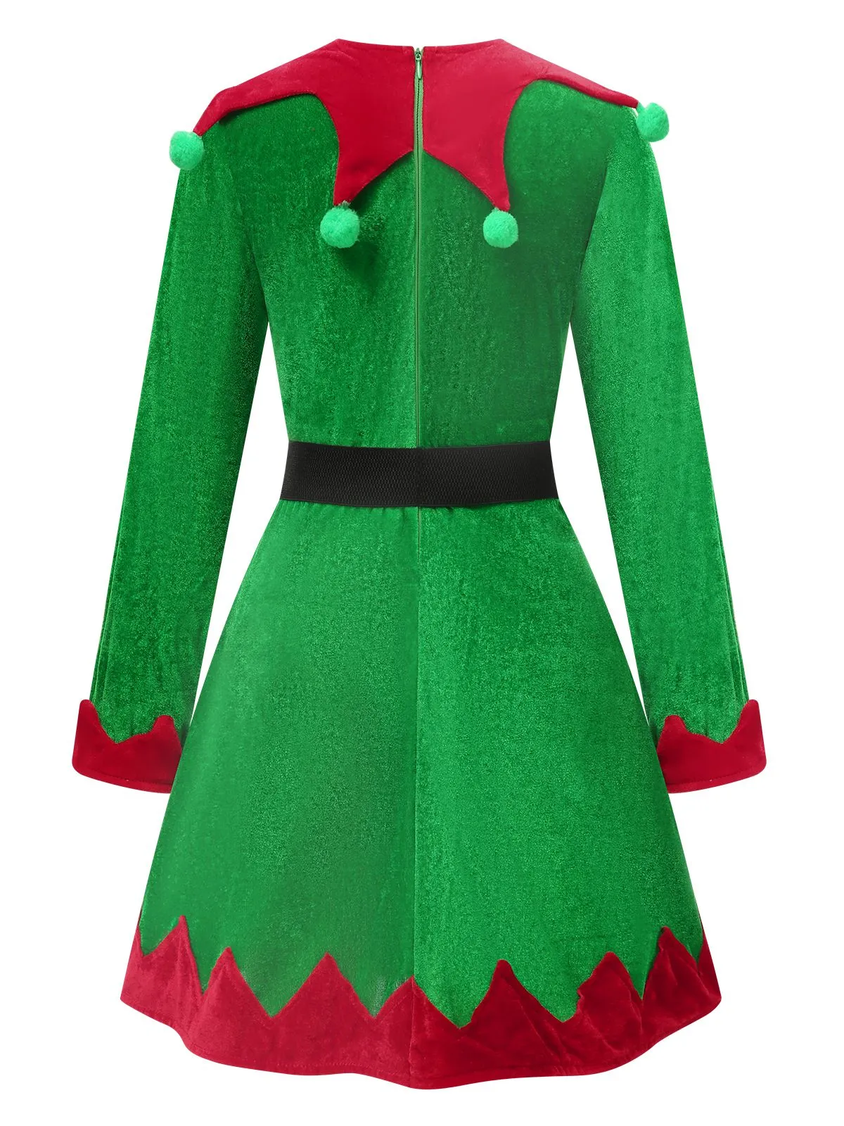 Green 1940s Christmas Elf Dress Set sold by Retro Stage product image thumbnail 4
